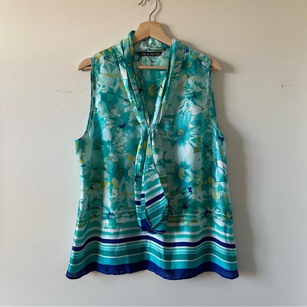 2/$15 Zac & Rachel Satin Sleeveless Blouse